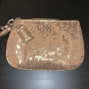 Coach Gold wristlet